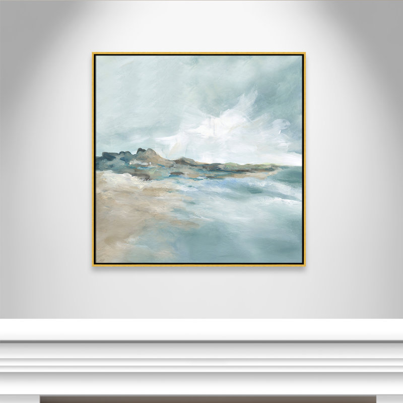 Impression Coralie Sandpoint par Carol Robinson, H 37,5 po x l 37,5 po, Doré