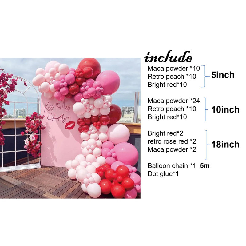 Wizardi Love Blooms Balloon Arch F07M2-27 EMB0108