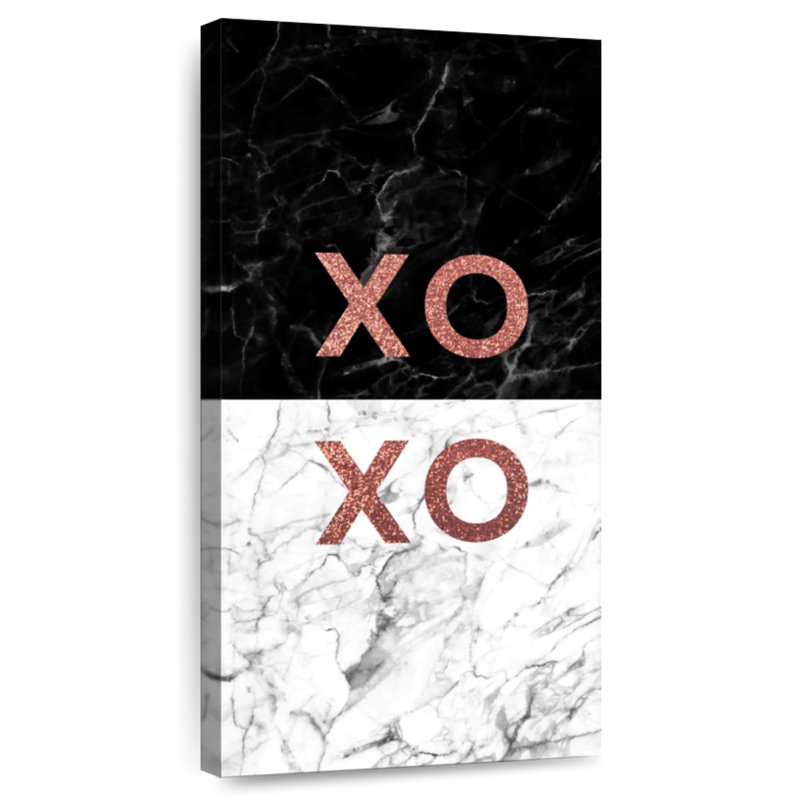 Rose, typographie Xoxo, H 30 po x l 15 po