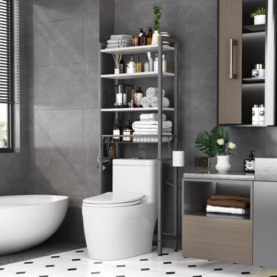 Agassiz Metal Adjustable Freestanding Over The Toilet Storage
