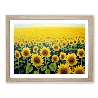 Soulful Sunflower Field - Single Picture Frame Print