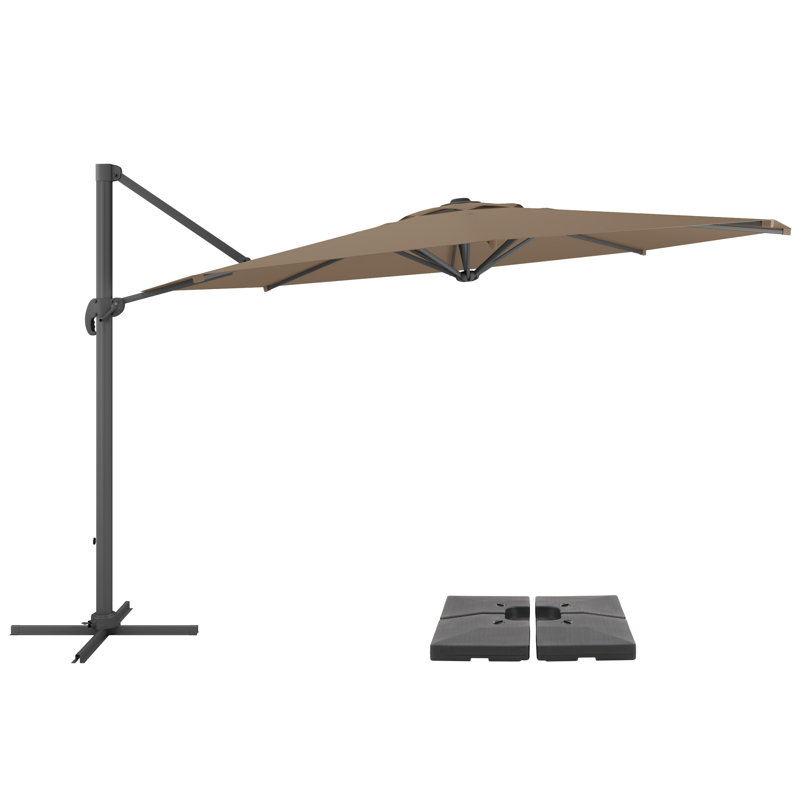 Parasol en porte-à-faux de 136 po Antwjuan, Brun sable