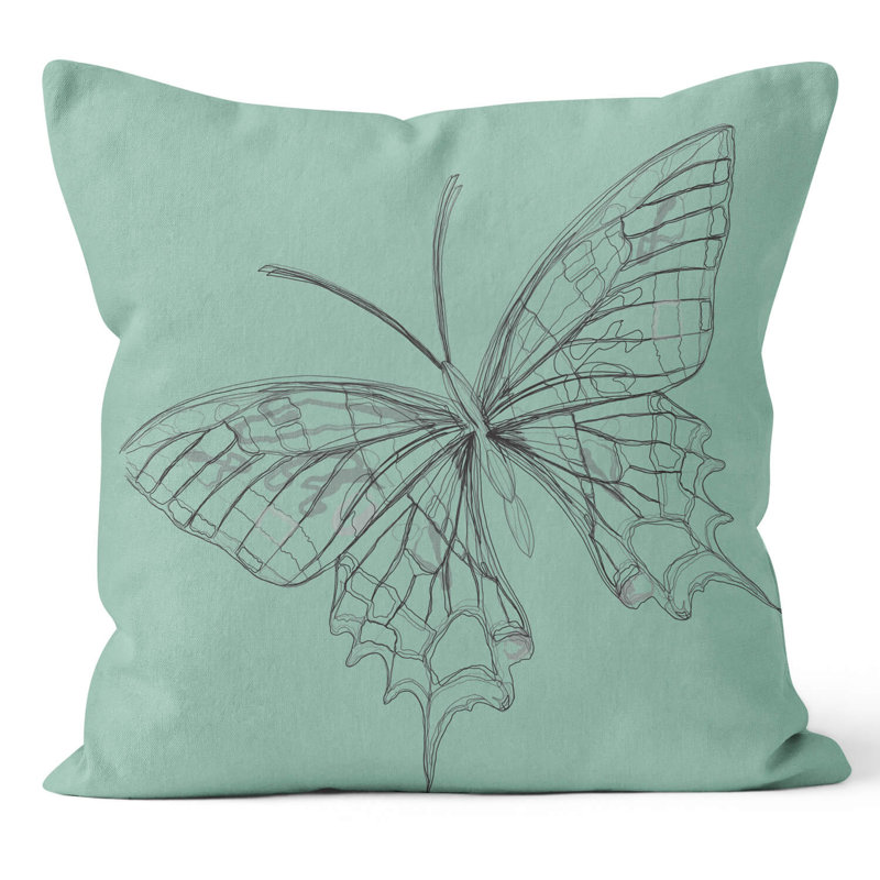 Sketch Butterfly - Funky Art Cushion - Echo - House of Turnowsky Cushion