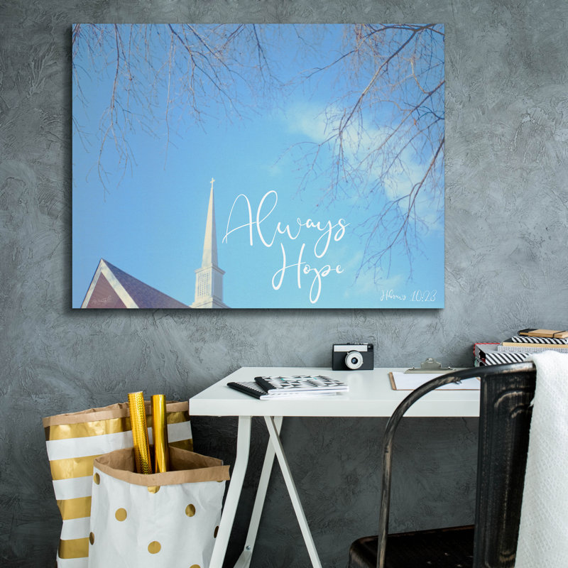  «Church - Always Hope» par Life BeautifuLEE, art mural sur toile, 34 po x 26 po, H 26 po x l 34 po