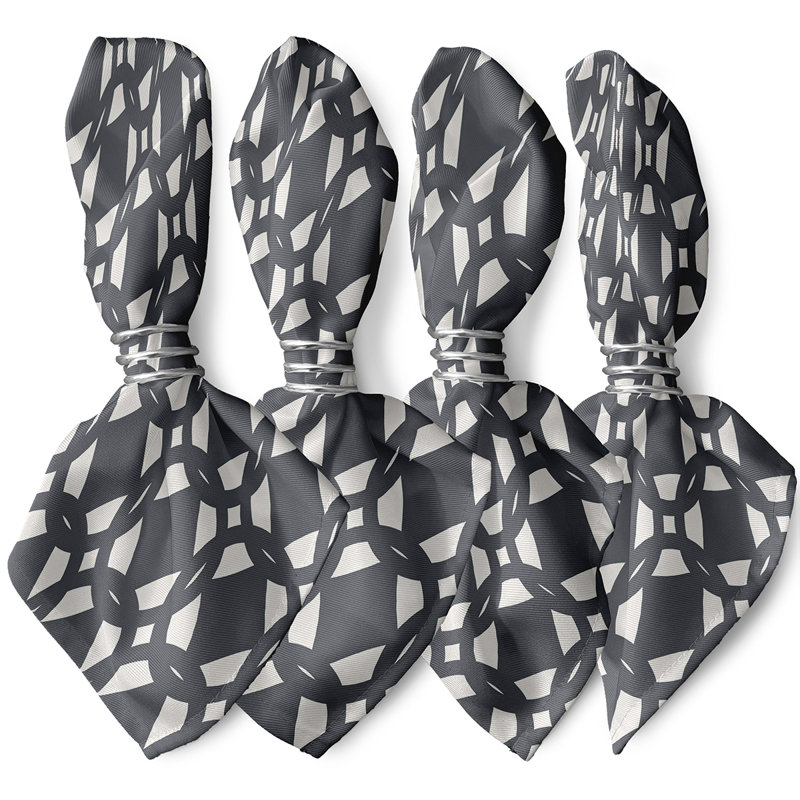 Serviette Danitra, L 18 po x L 18 po, Gris
