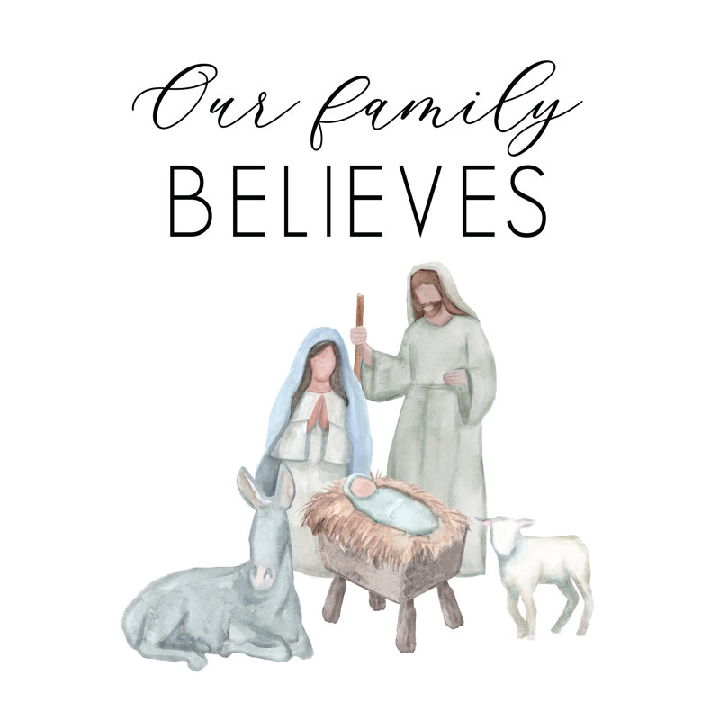 «Our Family Believes On Canvas» par Dogwood, H 36 po x l 24 po