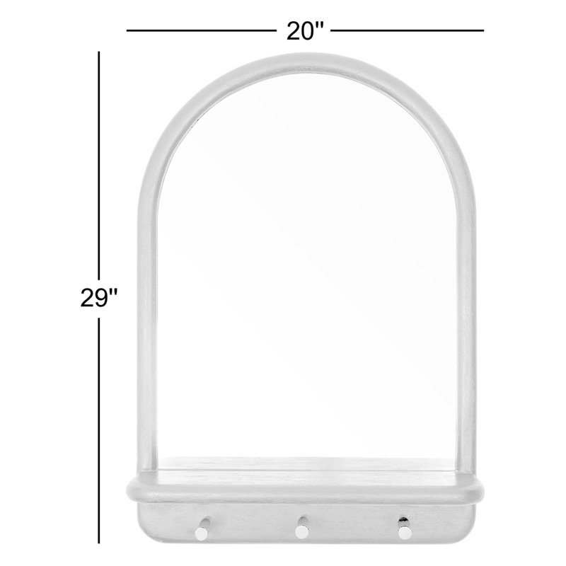 Miroir d'appoint mural Erving, Noir