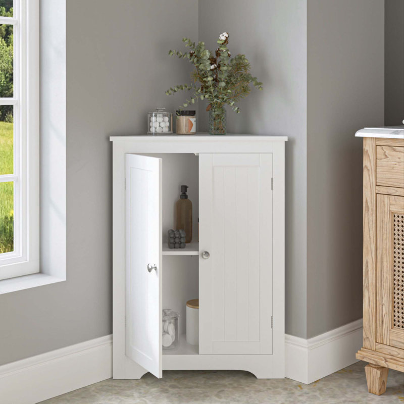 Armoire de plancher au sol avec 2 portes et tablettes réglables