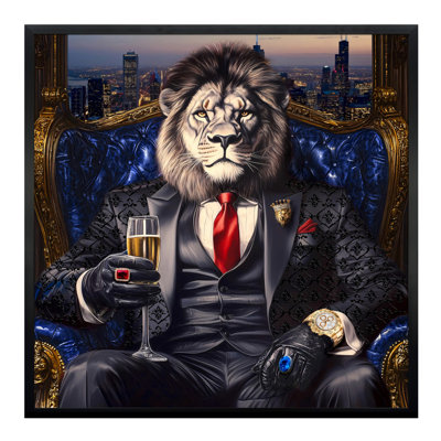 Art mural sur toile Strictly Business - 35 po x 35 po - Cadre noir