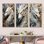 «Epic Blue and Gray Dragon Odyssey - Dragons», ensemble de 4 reproductions d'art sur toile