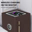 Table de chevet Digiorgio avec coffre-fort, lumières à DEL, charge sans fil et haut-parleur Bluetooth-374673395
