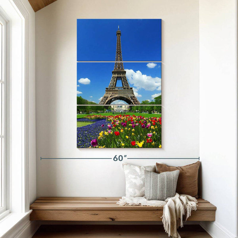 Masam Eiffel Tower At Springtime, 50" H x 32" W