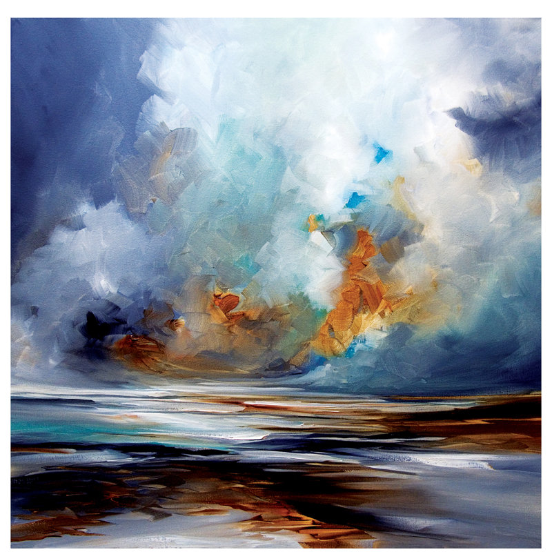 Sand Spin by J.A Art - 1 Piece Wrapped Canvas Painting, 45.72 cm H x 45.72 cm W x 1.91 cm D