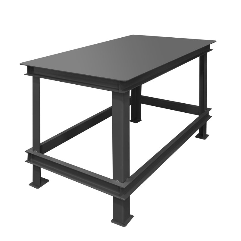Établi avec plan de travail en acier extra lourd, H 30 po x l 60 po x P 36 po