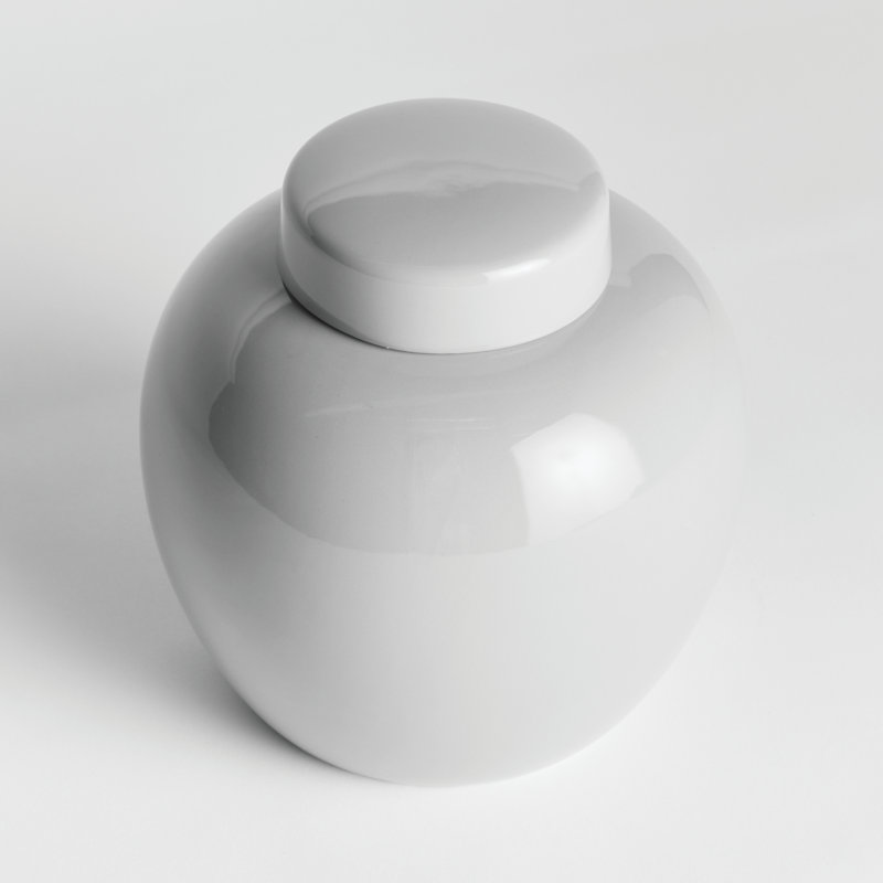 Francina Handmade Ceramic Ginger Jar, 9.5" H x 9" W x 9" D, White
