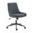 Linen Armless Swivel Task Chair with Tilting Rock and Adjustable Seat Height , Dark Gray-27295847