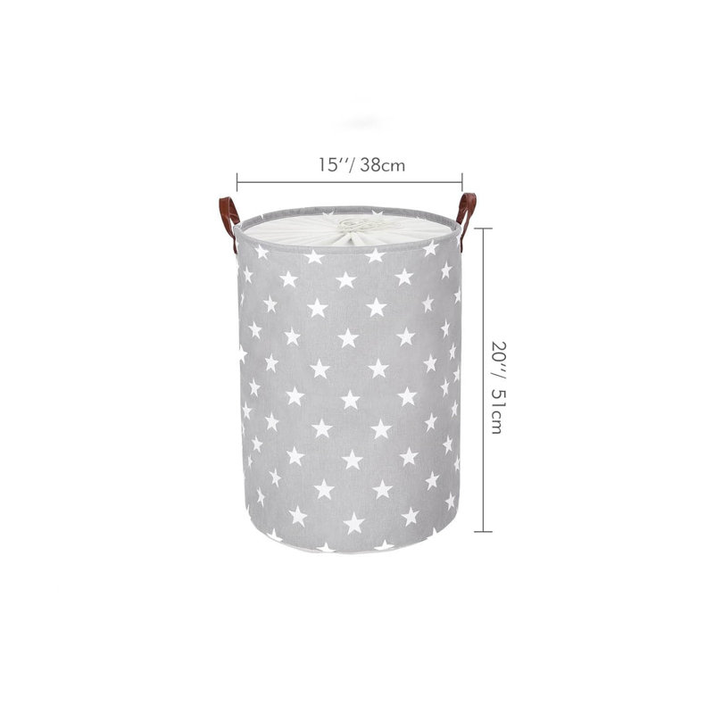Laundry Hamper, Grey Star