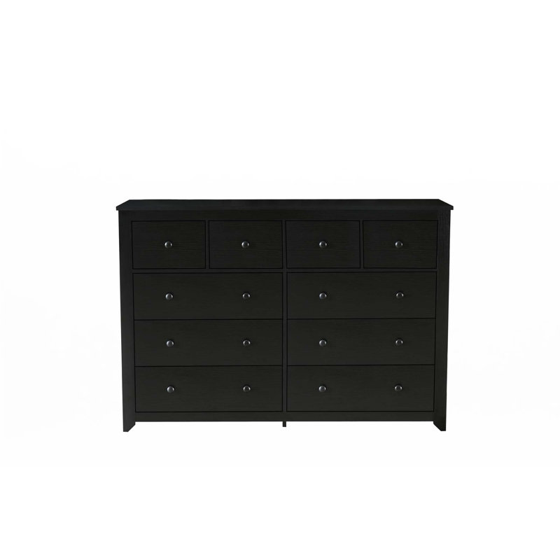 Commode 10 tiroirs pour chambre à coucher, Noir