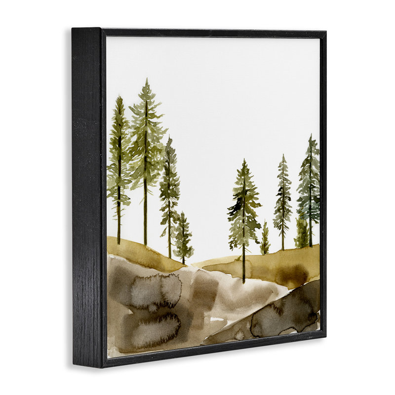 Pin, forêt, estampe numérique par Jacob Green, Giclée encadrée noir minuit, H 17 po x l 17 po