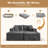 No Assembly Required Compression Packed 2-Piece Cloud Modular Corduroy Boneless Sectional Sofa-1438407908