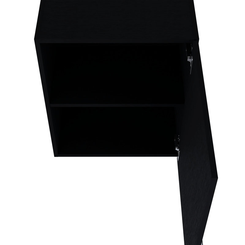 Armoire murale noire pour la vie compacte - Scratch Modern Kitchens 1 Door Design, Noir