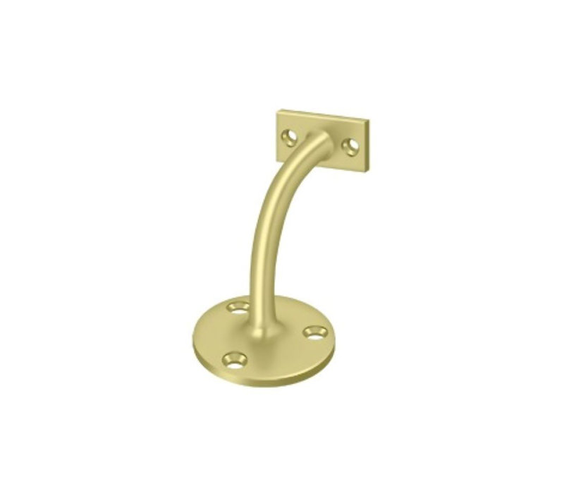 3.25" Projection Light Duty Hand Rail Bracket, Polished Brass
