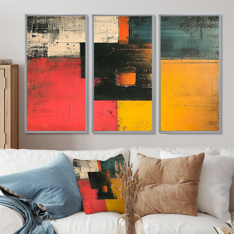Ensemble de salon Mystic Sunset, H 28 po x l 36 po x P 1 po, Encadrement argenté