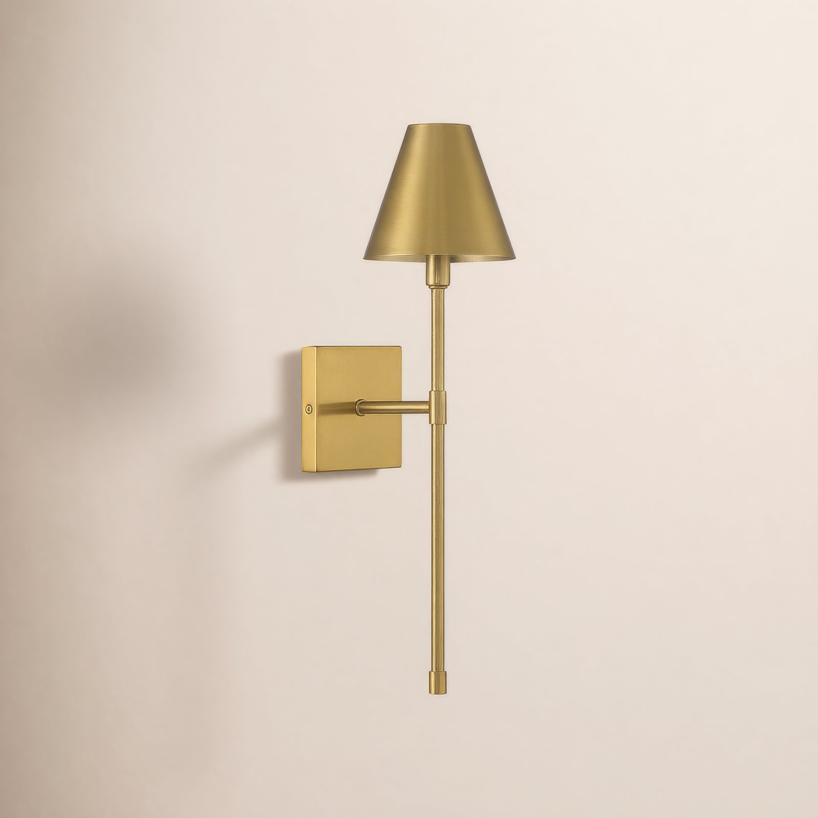 Avonia 1-Light Steel Hardwired Wall Sconce, Brass