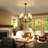 5 - Light Dimmable Classic Traditional Chandelier With White Linen Fabric Shades-1656856674