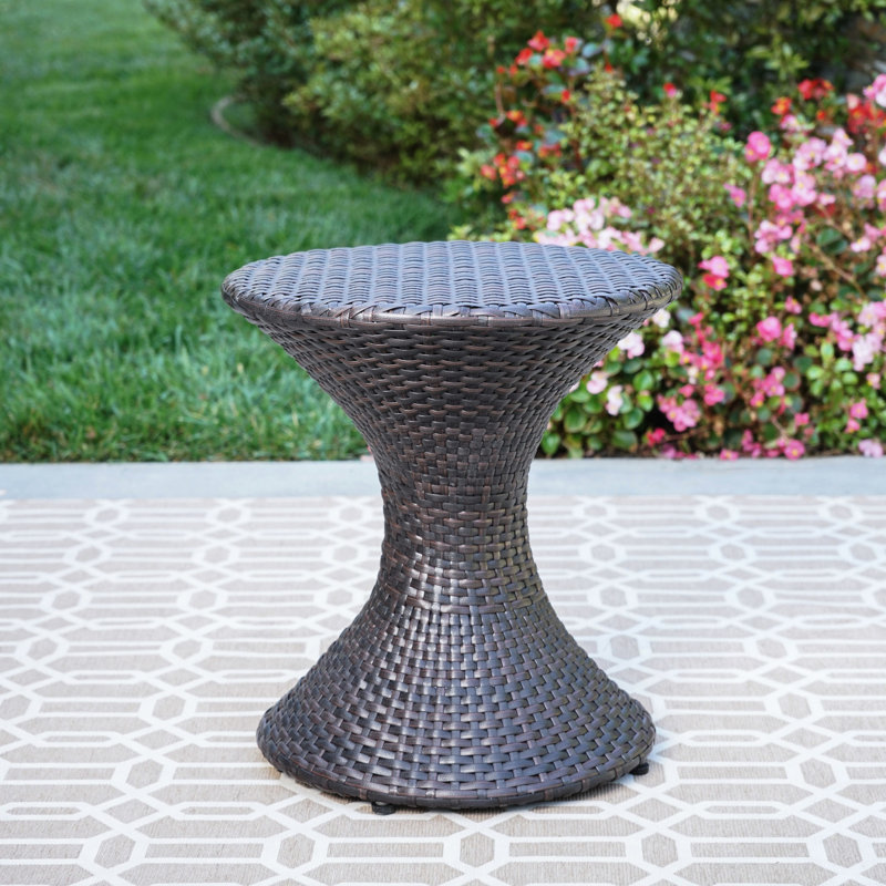 Table d'appoint d'extérieur de 16 pouces - multi, structure en fer, crée une structure multi pour une ambiance de patio confortable pour la stabilité, améliore la beauté du jardin