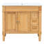 Meuble-lavabo de 36 po avec lavabo en céramique, portes à fermeture douce, tablettes réglables et armoire de rangement moderne pour les petites et moyennes salles de bain