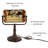 Rosalind Wheeler Tiffany Style Bankers Lamp-Stained Glass Butterfly Design Table or Desk Light LED Bulb Included-Vintage Look Colorful Accent Decor
