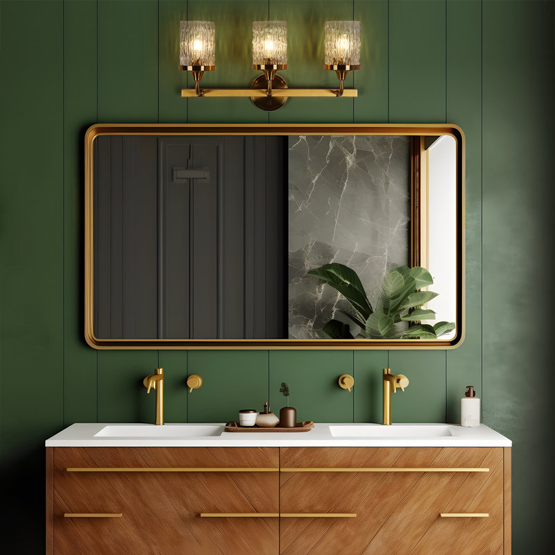 3-Light Dimmable Textured Bathroom Vanity Light ETL Certified