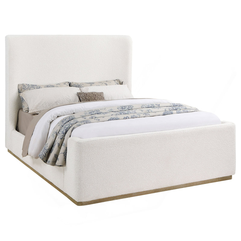 Vindra Cream Queen Sleigh Bed