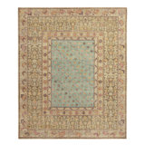 Distressed Homage Hand Knotted Wool Floral Area Rug