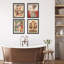 «Bathroom Decor Multicolor Office Leyendecker Art Deco Fashion Magazine Covers Classic», impression encadrée sur papier, 4 pièces-93012326-93012329