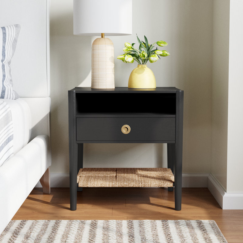 Madeline 22.75'' W Nightstand, Black