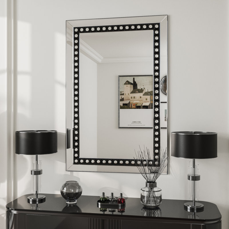 Bradli Rectangle Beveled Decorative Wall Mirror Accent Mirror