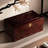 Hand-Carved Solid Wood Small Accent Trunk-112658633