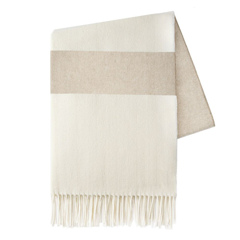 Jeté en mélange de coton Sydney, Dune