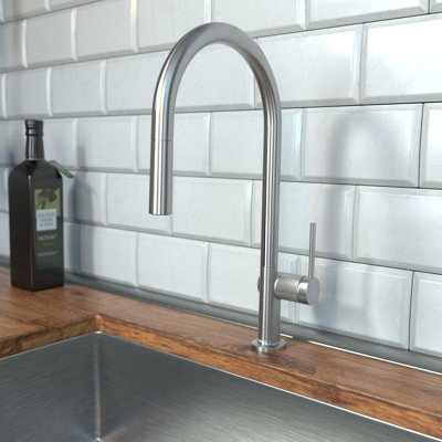 Robinet de cuisine hansgrohe Talis N HighArc, rétractable à 2 jets de style O, 1,75 gal / min