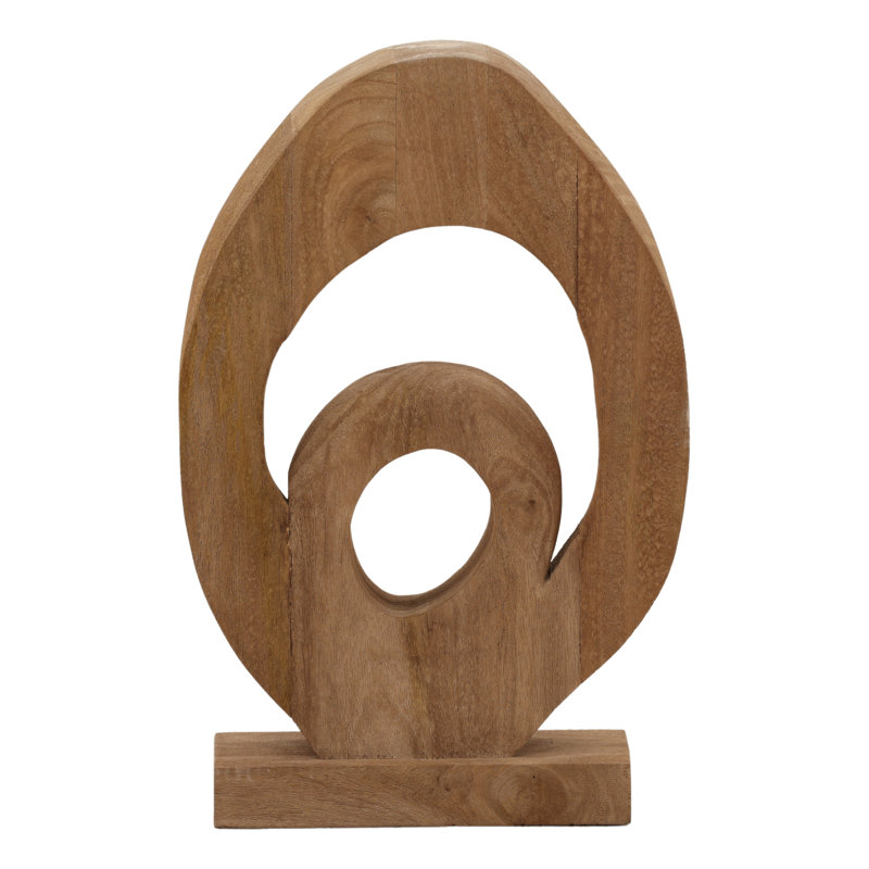 Sculpture Hespera brun clair, H 18 po x l 11,8 po x P 3,5 po