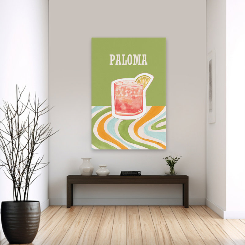 Paloma - art bleu 60S 70S, H 60 po x l 40 po