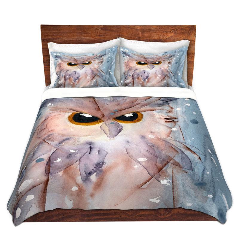 Ensemble de housse de couette en microfibre DiaNoche par Dawn Derman - Harfang des neiges