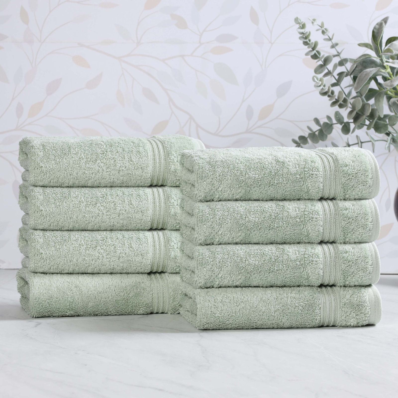 Oleg Egyptian Cotton Hand Towel Set, Sage