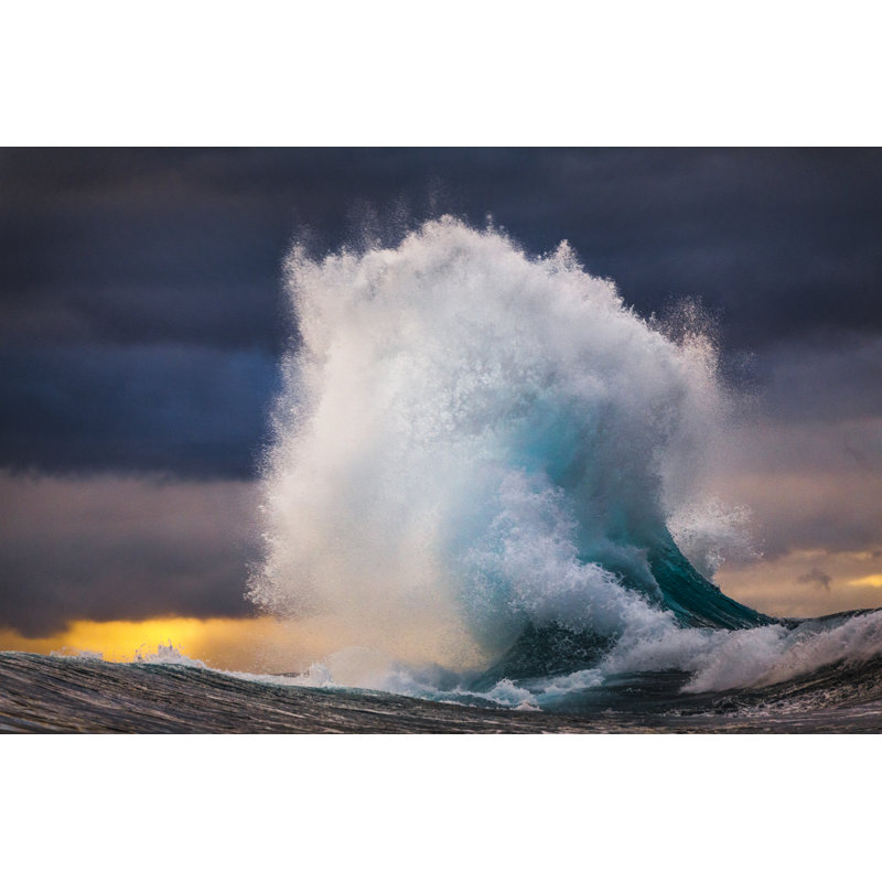 Powerful Wave - Wrapped Canvas Print, 30cm H x 46cm W x 3.8cm D
