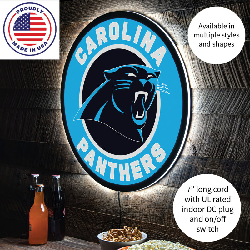 Plaque murale lumineuse NFL, Panthers de Caroline