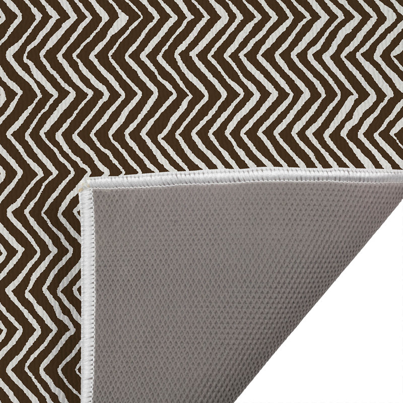 Tapis de toilette rectangulaire antidérapant à chevrons