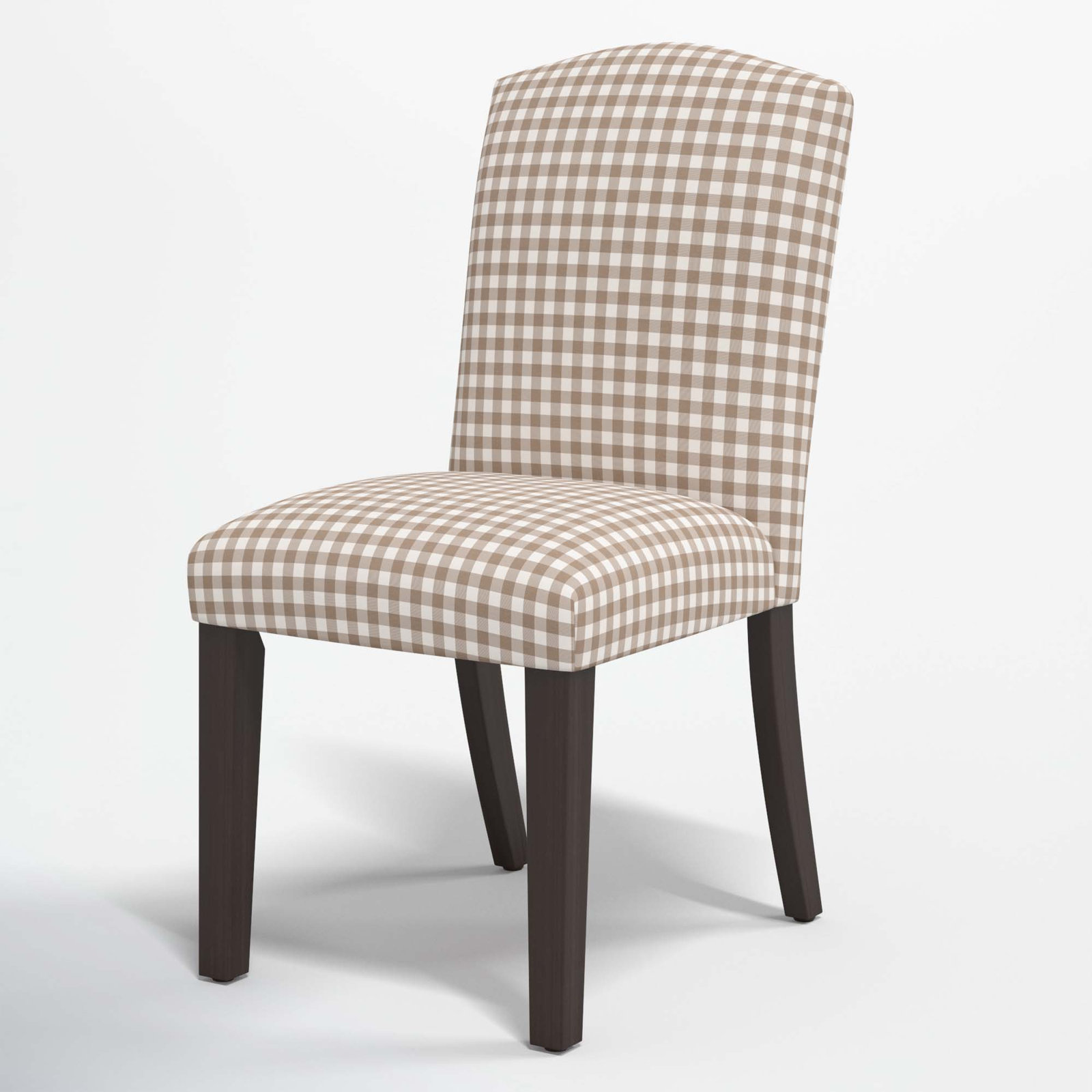 Estrela Side Chair, Classic Gingham Tan, Black