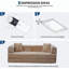 Canapé d'angle modulaire convertible en mousse à mémoire de forme-1612127082